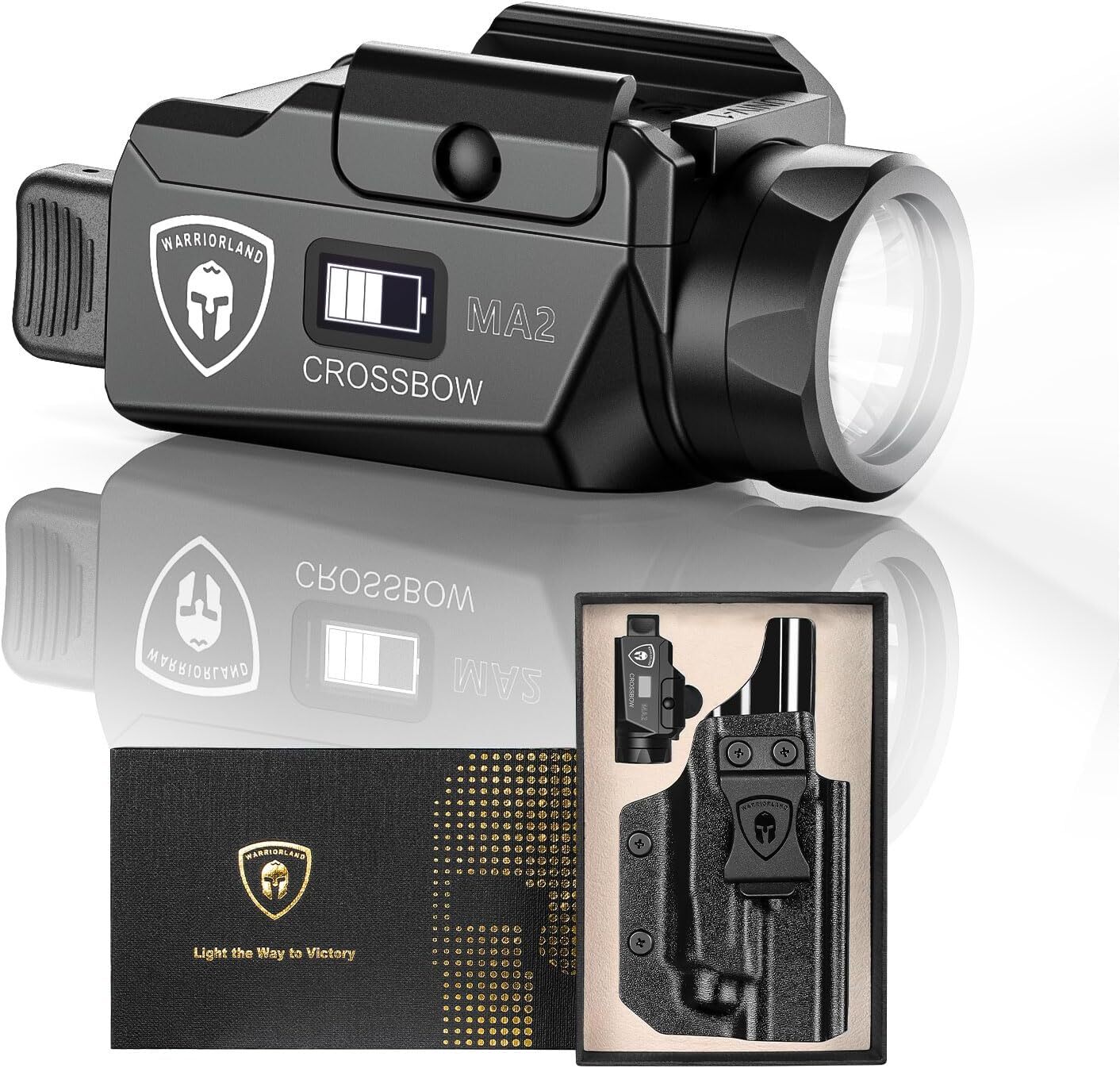 Universal Light wi/Glock 17/19Holster Combo,White LED Tactical Light for Handgun