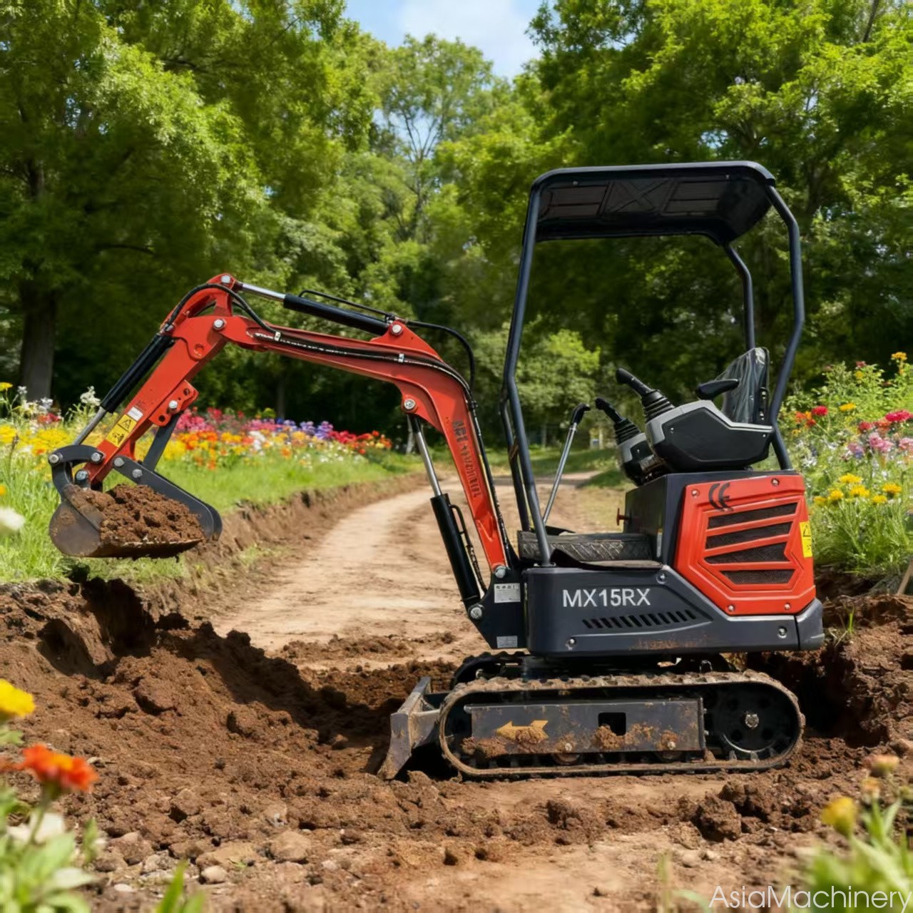 AGT Mini Excavator with Rato Engine EPA Hydraulic Crawler Digger 13.5 HP MX15RX