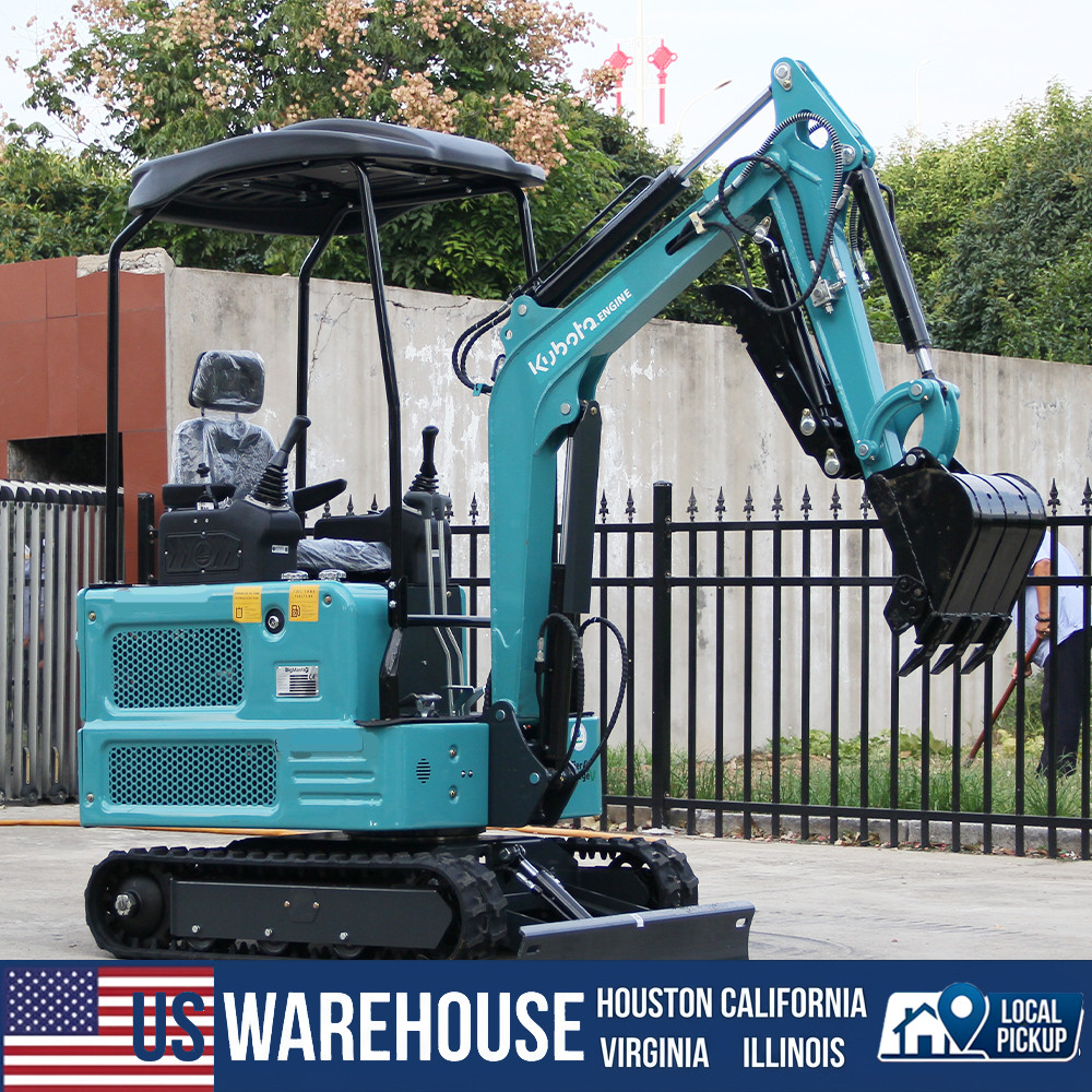 4000lb/1.8 Ton Mini Excavator KUBOTA Diesel Engine Spot Goods Self-pickup