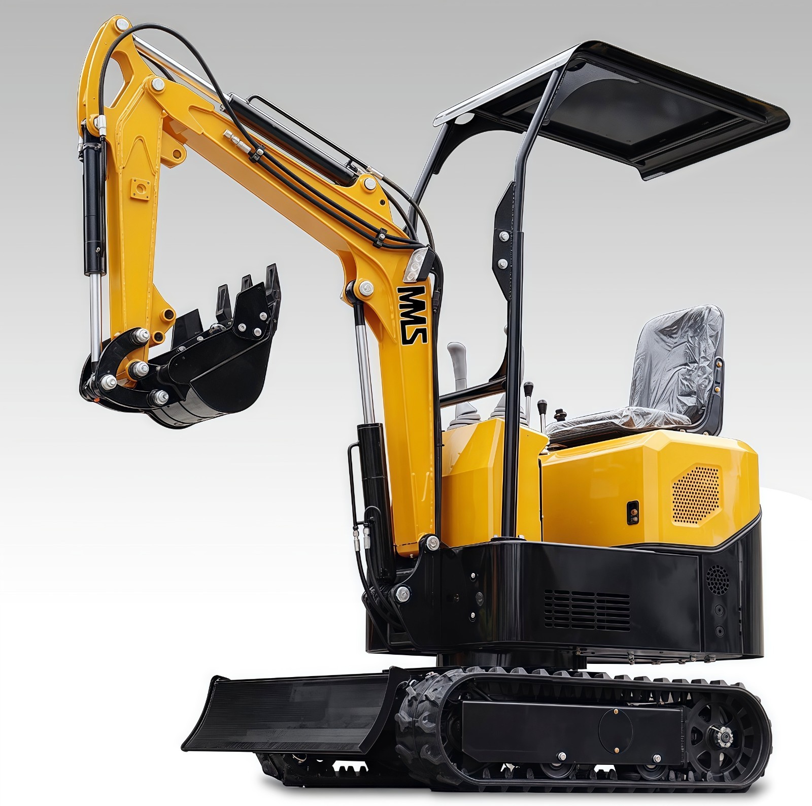 Mini Hydraulic Excavator 1 Ton Digger 13.5hp Gas Tracked Crawler EPA Engine