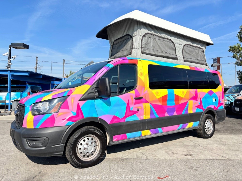 2023 Ford Transit AWD Pop Up Camper Van RV Class B Motorhome Kitchenette bidadoo