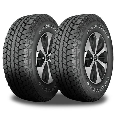 2 Firestone Destination AT/2 OWL 235/65R17 103S All Terrain 3PMSF 55K Mileage FS014502 / 235/65/17 / 2356517