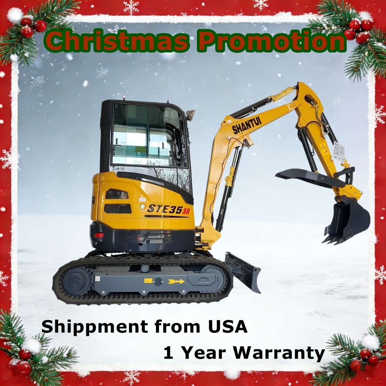 2.8Ton Mini Excavator 25HP Yanmar Engine EPA Diesel Tracked Crawler STE35SR