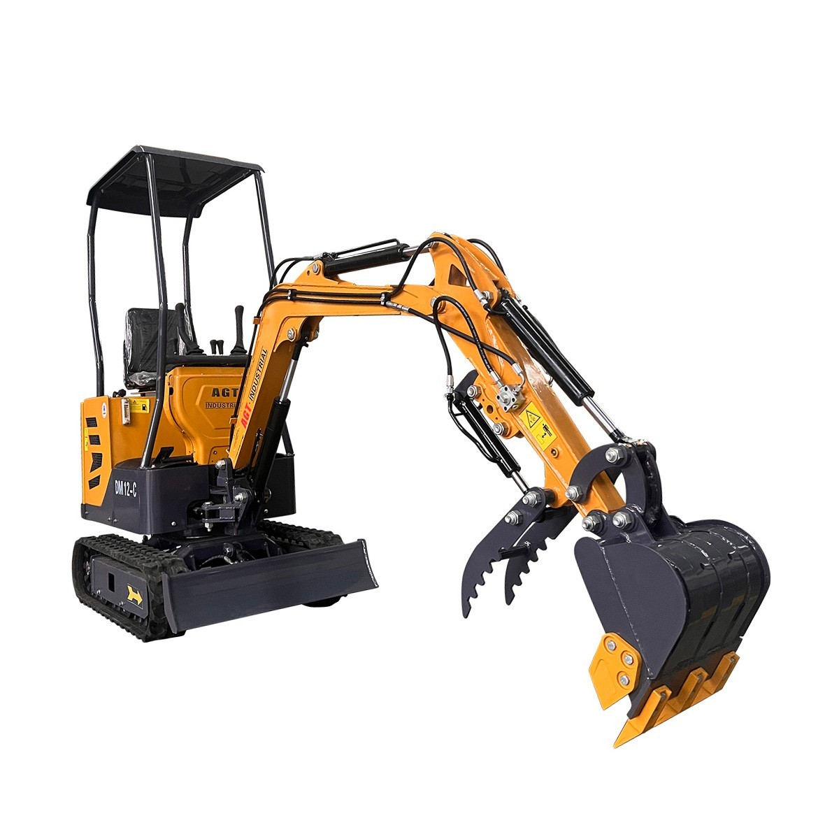1-Ton Mini Excavator Tracked 13.5HP B&S Gas Engine w/Hydraulic Thumb& Swing Boom