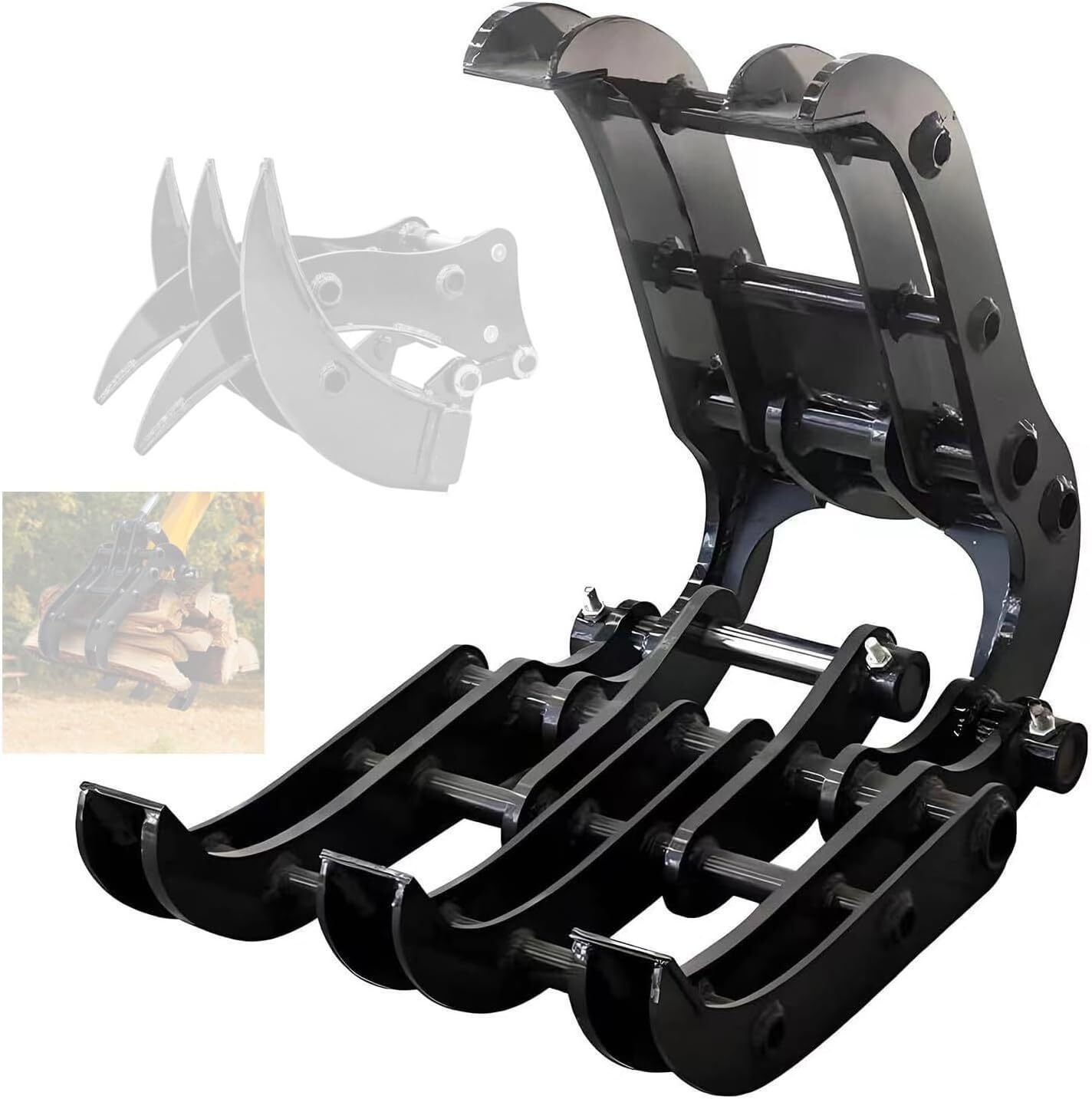 Mini Excavator Grabber Attachment Wood Grapple Bucket for Small Diggers