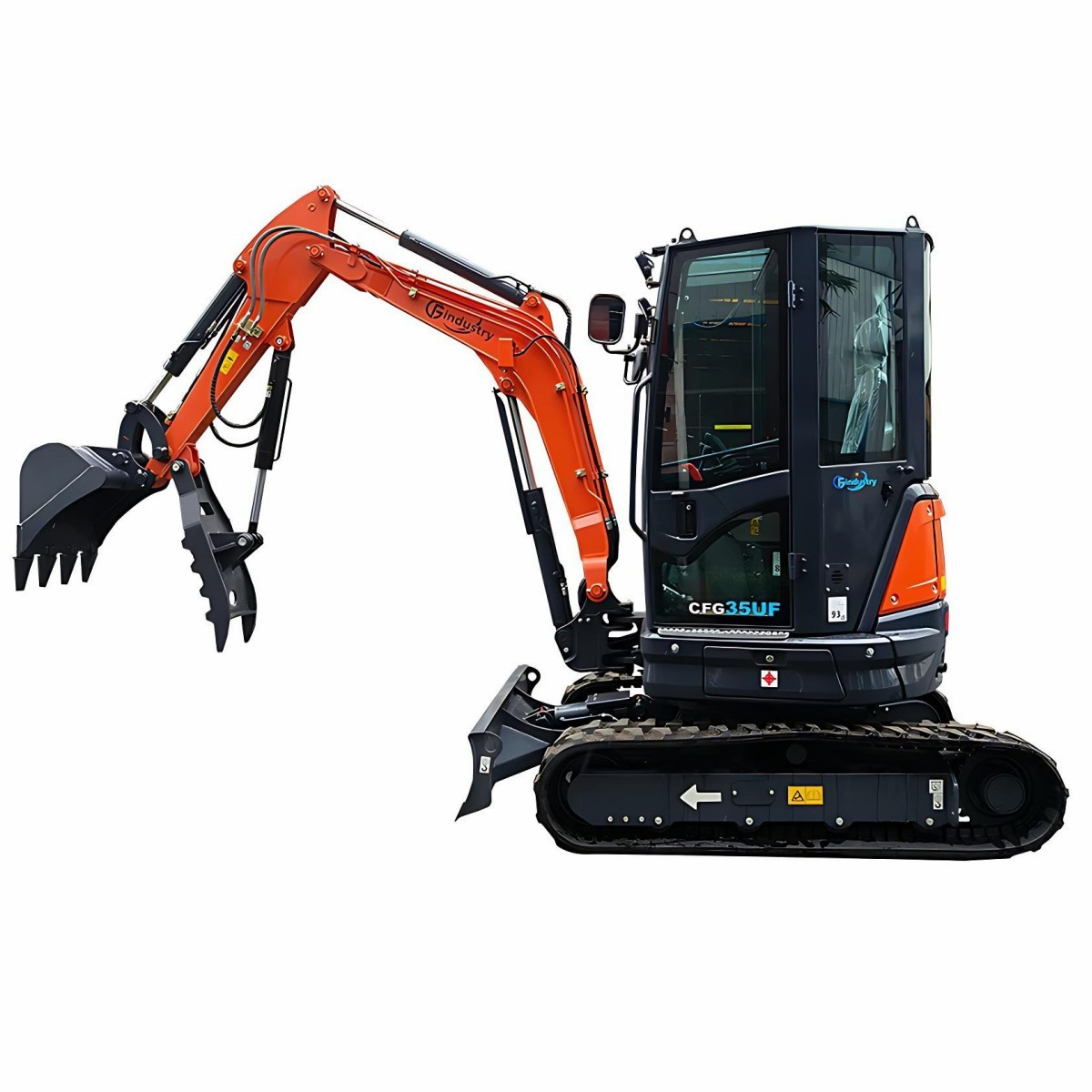CFG 2.8Ton Mini Excavator Tracked Digger 20.6HP Diesel Kubota Engine w/Side Boom