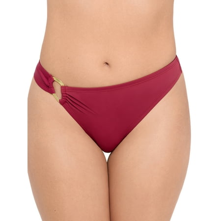Sofia by Sofia Vergara Women’s and Women’s Plus Ring Side Bikini Bottom, Sizes XS-2X