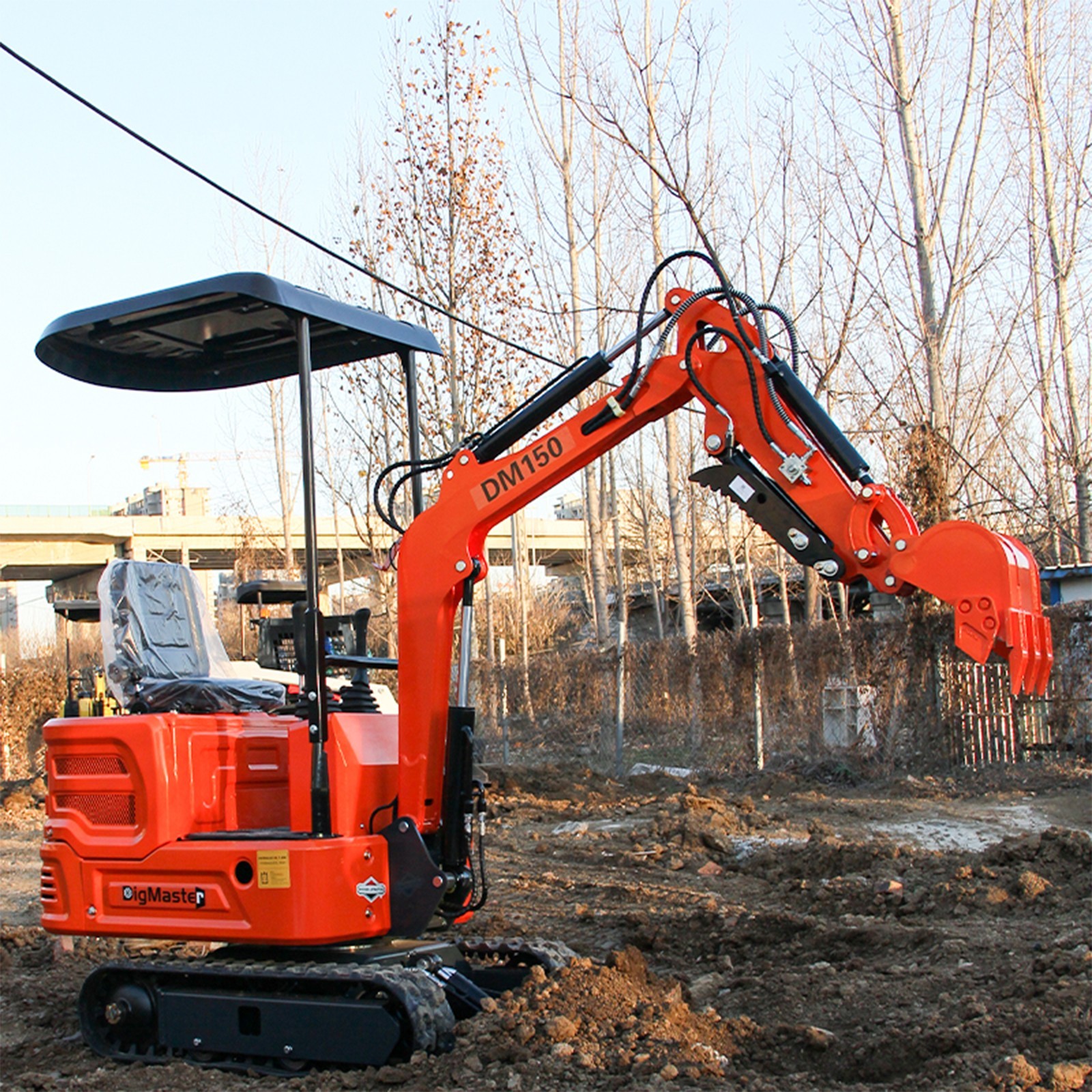 1 Ton Hydraulic Thumb  Mini Excavators Digger 13.5HP Gasoline Tracked Crawler