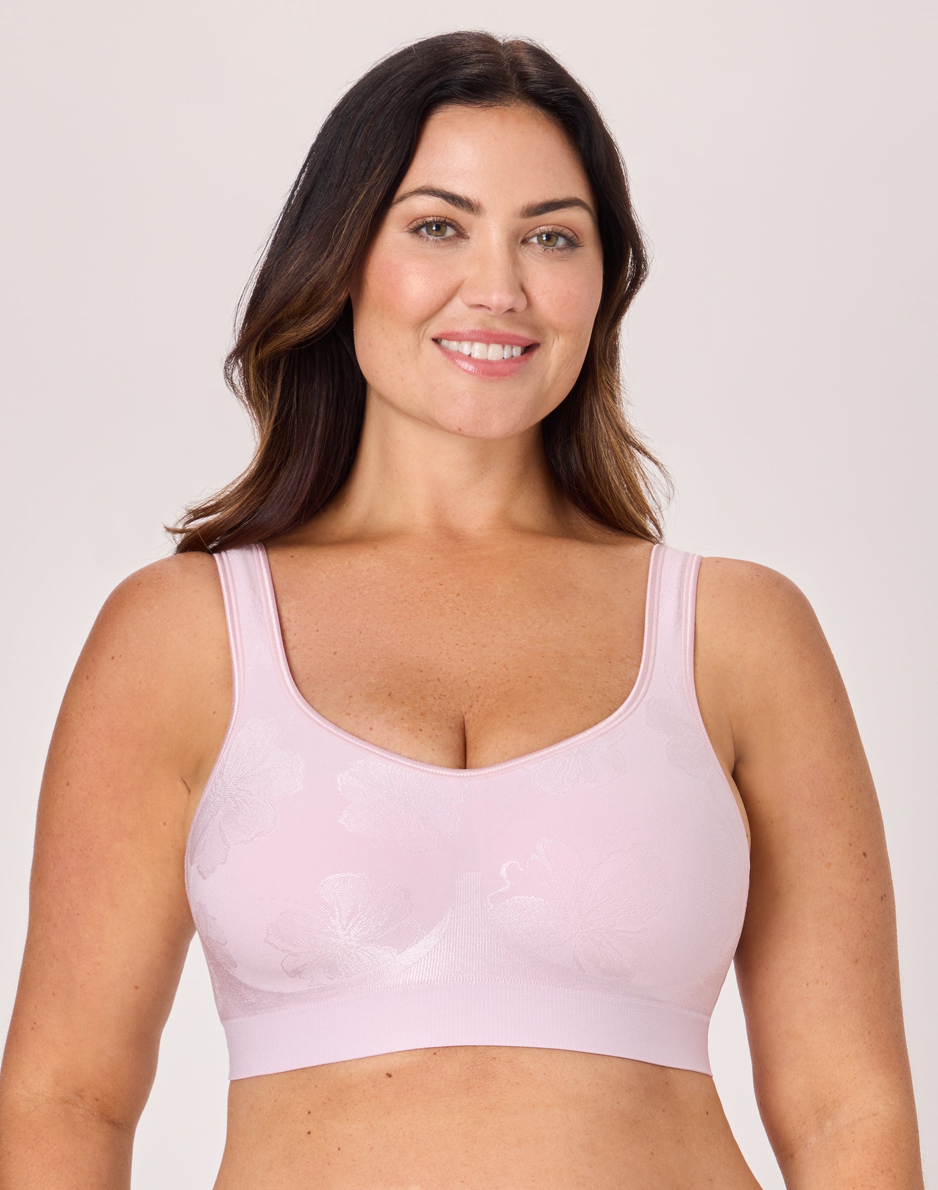 Bali Comfort Revolution ComfortFlex Fit Shaping Wireless Bra Raspberry Icing Tropic 2XL Women’s