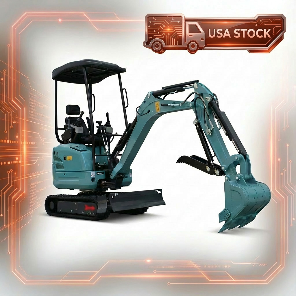 2.5 Ton Excavator with Kubota Engine – Hydraulic System, Side Swing  | USA STOCK