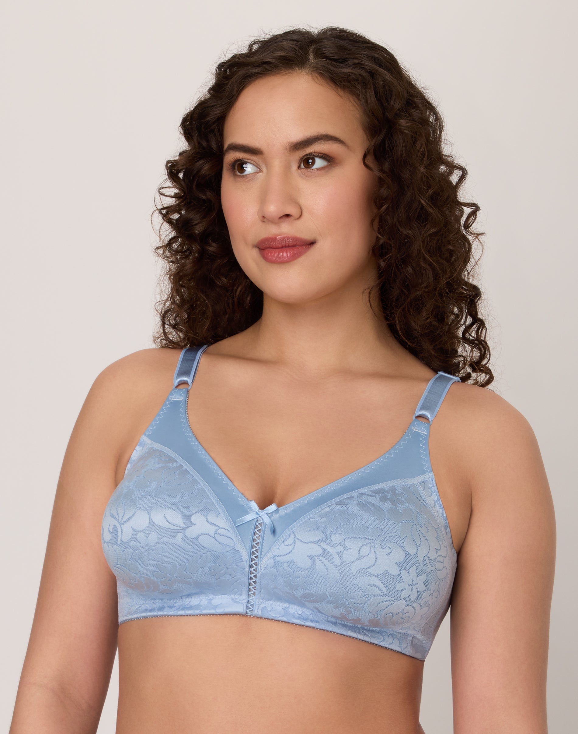 Bali Double Support Lace Wireless Bra Upstate Blue 40D Women’s