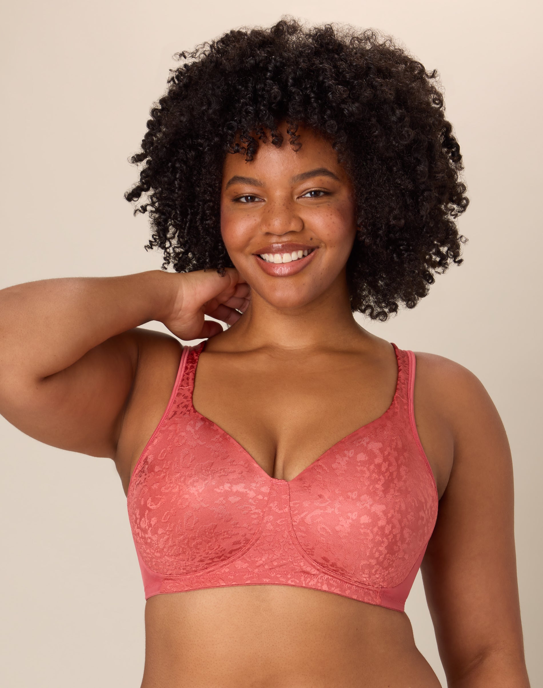 Playtex 18 Hour Ultimate Lift & Support Wireless Bra Picante Pink 44C Women’s
