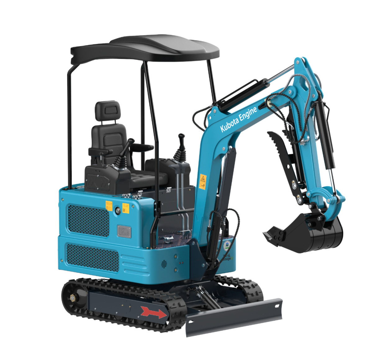 Mini Excavator，1.8 Ton New Tracked Digger，Hydualic，Water Cooled 13.5Hp In USA