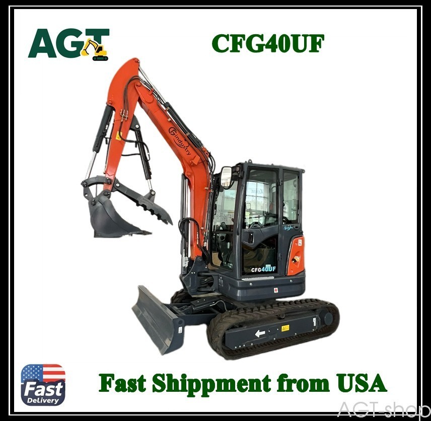 AGT 4 Ton 25HP Excavators Kubota Engine w/Hydraulic Crawler Diesel EPA CFG40UF