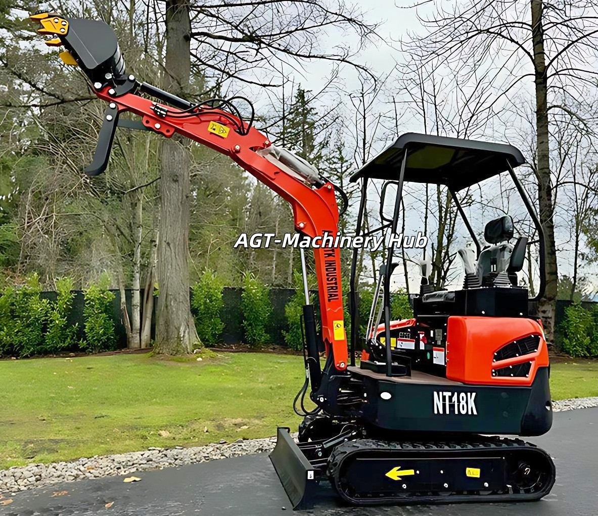 PILOT CONTROL AGT NT18 3000LBS Mini Excavator EPA Kubota D722 Diesel Engine