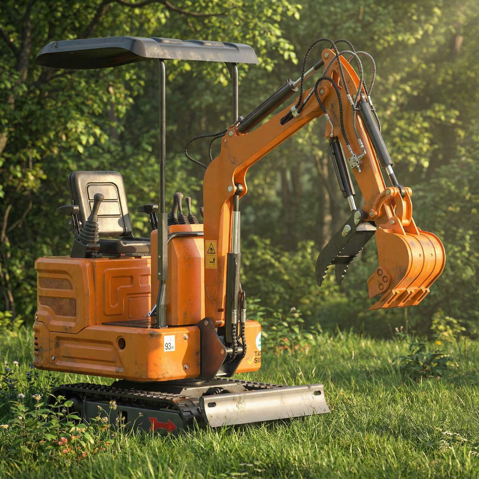 Free Shipping Mini Excavator Digger Garden 1Ton USA Inventory 13.5HP B&S EPA