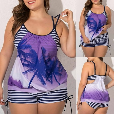 Itsame Swimsuits for Womens Sets, Printed 1 Piece Swimsuits Purple
