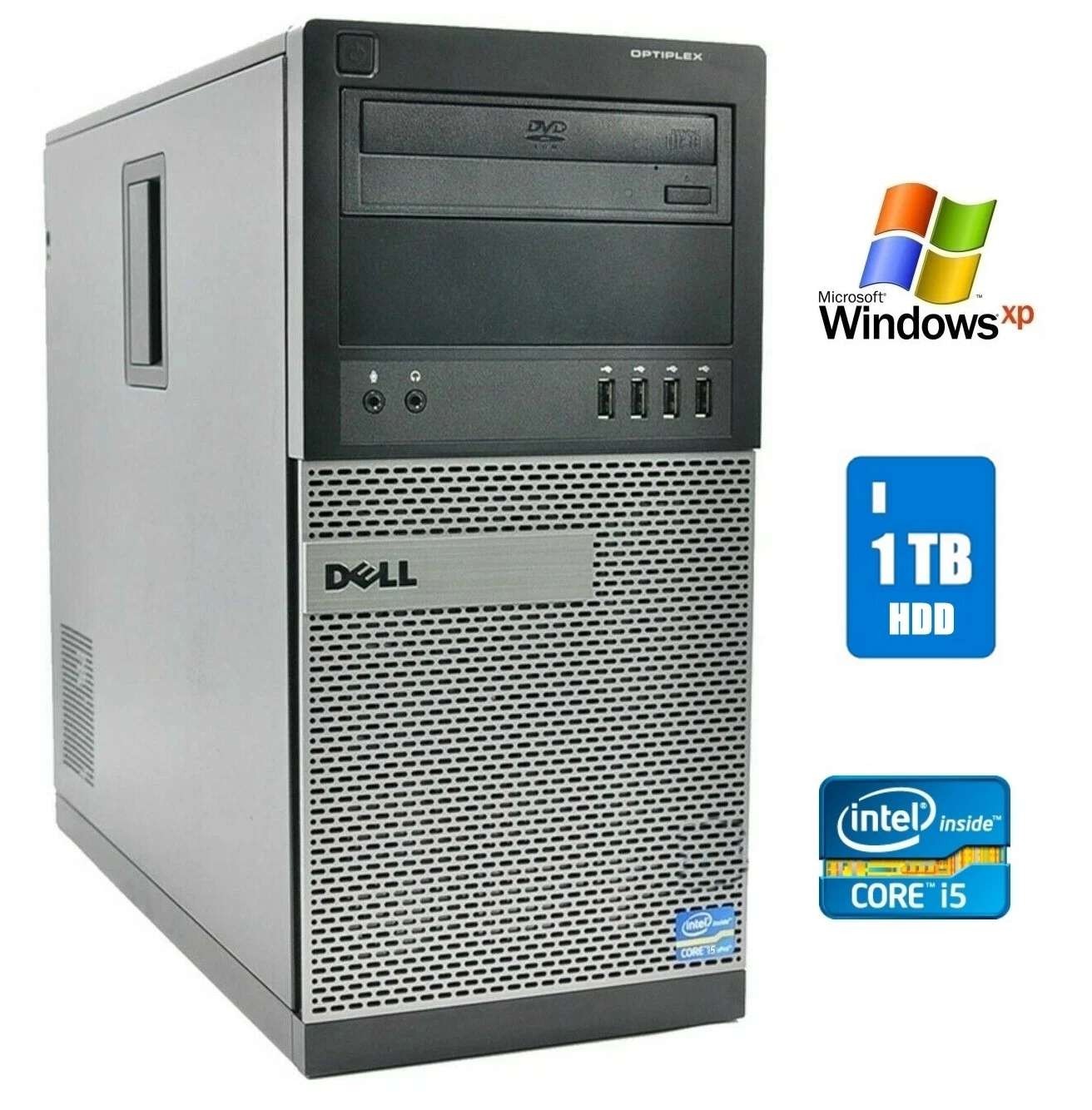 Dell OptiPlex MT Desktop Computer Intel Core i5 4GB Ram 1TB HDD Windows XP