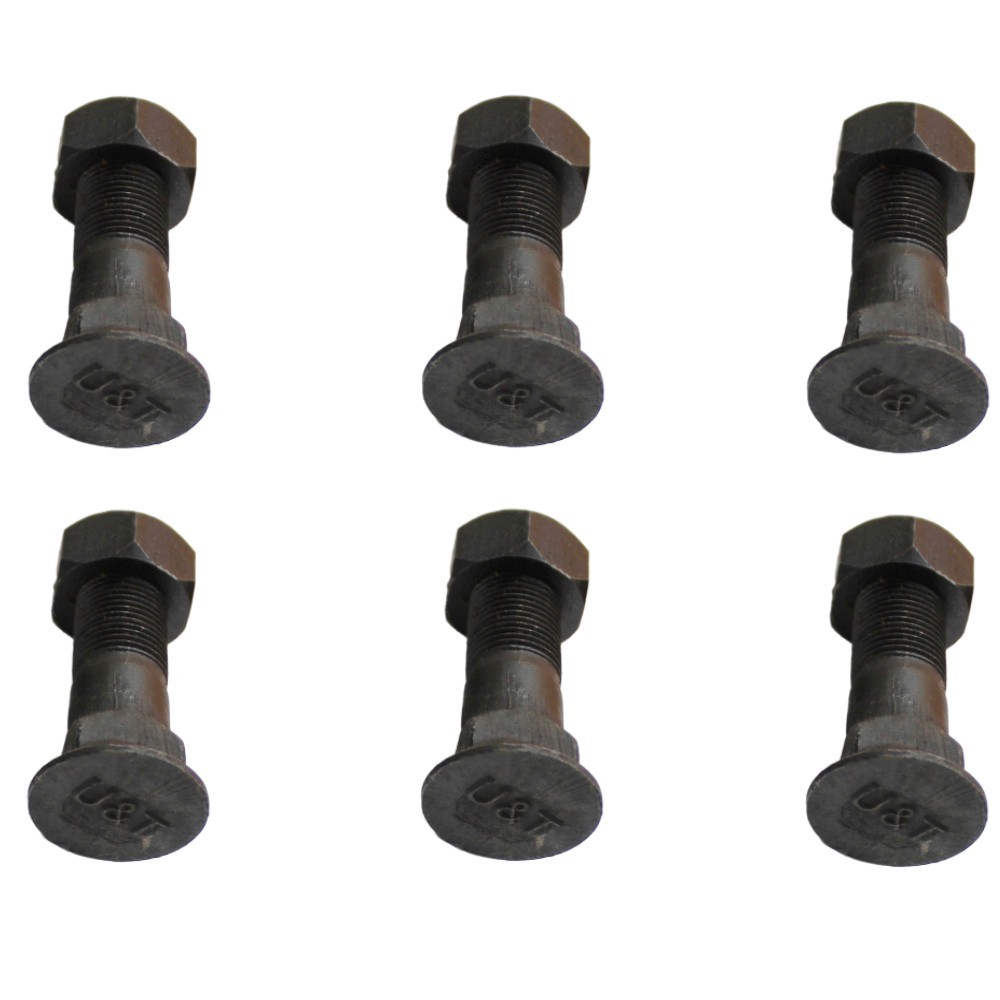 826/00303 Six (6) Aftermarket Tooth Point Plough Bolts & Nuts For JCB 1CX 5CX