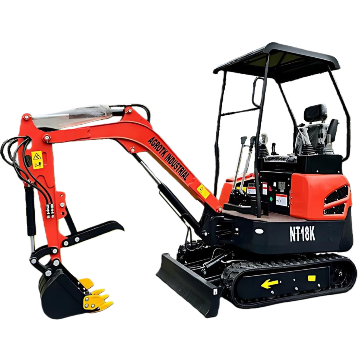 1.4Ton Kubota Diesel Engine Mini Excavator w/Pilot Control Side Swing Boom NT18K