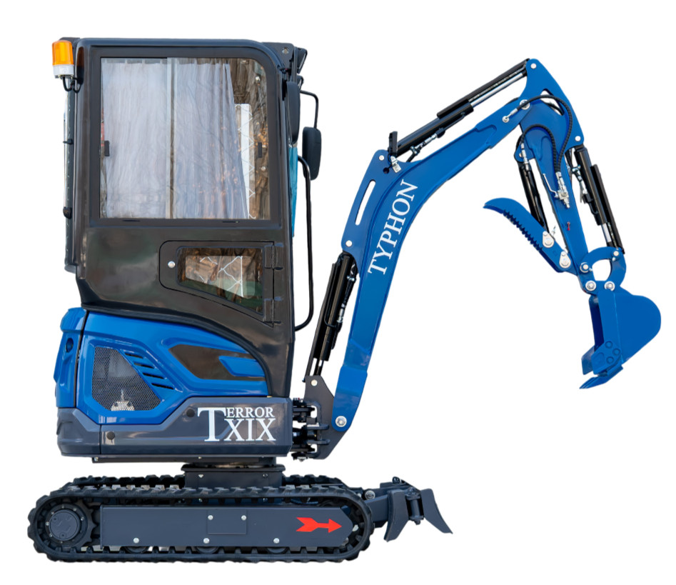 TYPHON TERROR XIX Prestige Mini Excavator 4200lbs 20.4 HP Kubota D902 diesel Cab