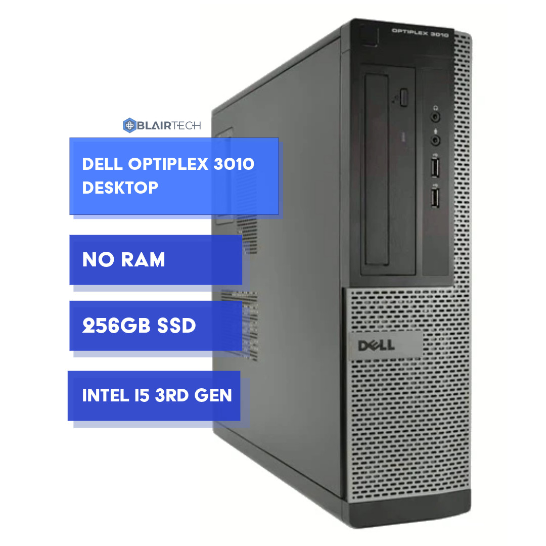Dell OptiPlex 3010 Desktop Computer- Intel i5 3rd Gen – 256GB SSD – NO RAM NO OS