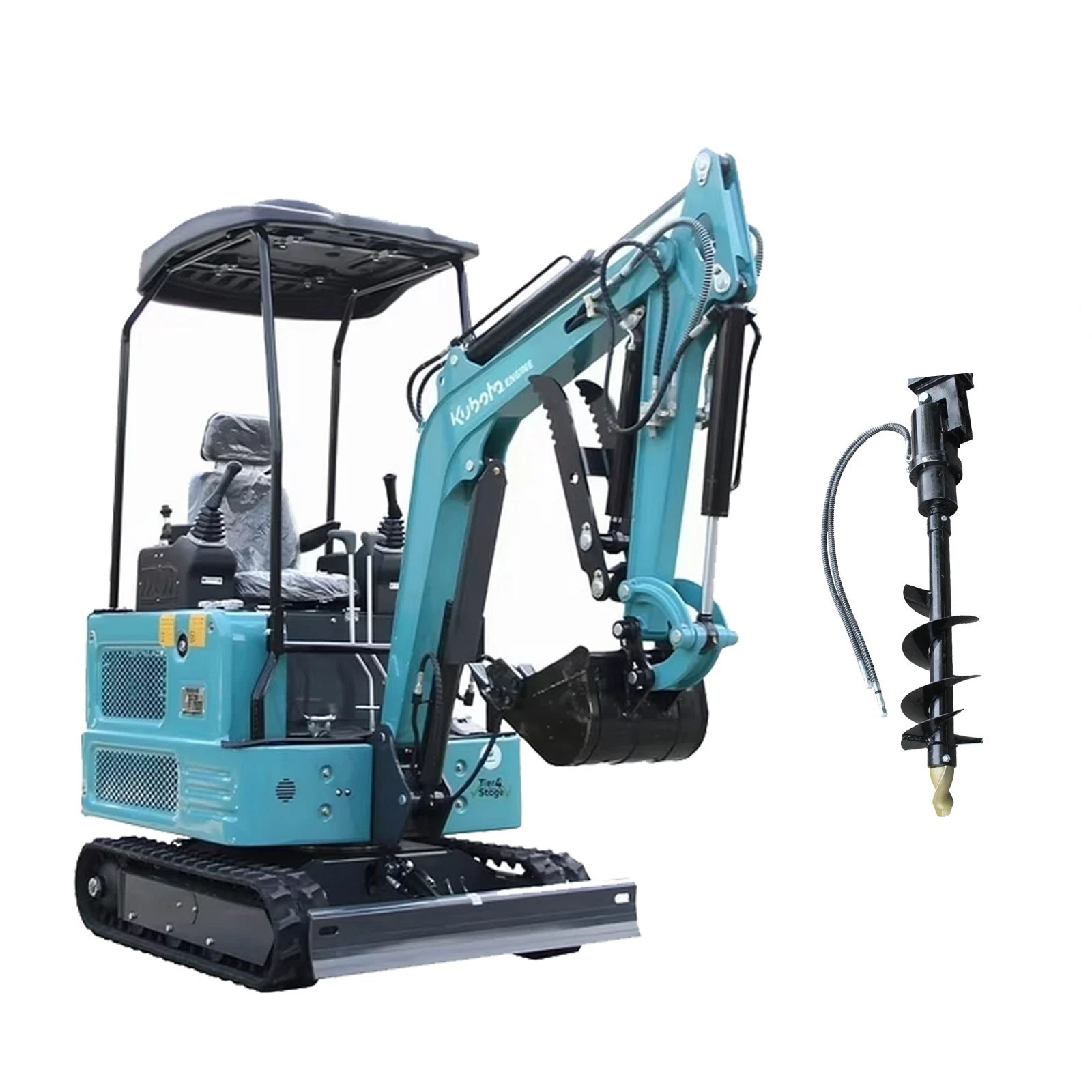 1.8Ton DIGGER Mini Excavator Kubota water-cooled diesel engine Pilot control