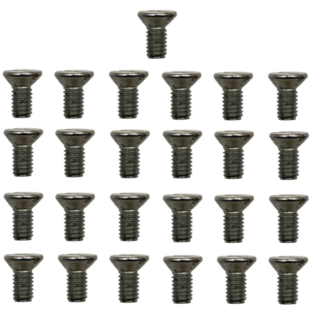 25 Pack 21M7194 Bed Knife M6-1.0 Flat Head Screws For John Deere Products