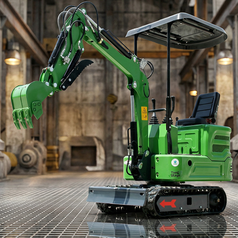 FREE SHIPPING 1 Ton Mini Excavator 13.5 HP B&S Engine Tracked Crawler Digger NEW