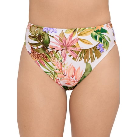 Sofia by Sofia Vergara Women’s and Women’s Plus Cheeky High Waist Bikini Bottoms, Sizes XS-2X