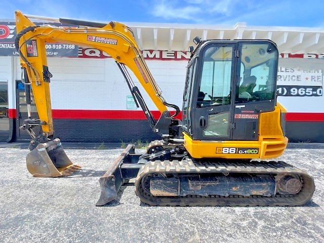 2019 JCB 86C-1 ECO Excavator Digger – 14,452 lbs – 24ft Max Dig Depth – 2685 Hrs