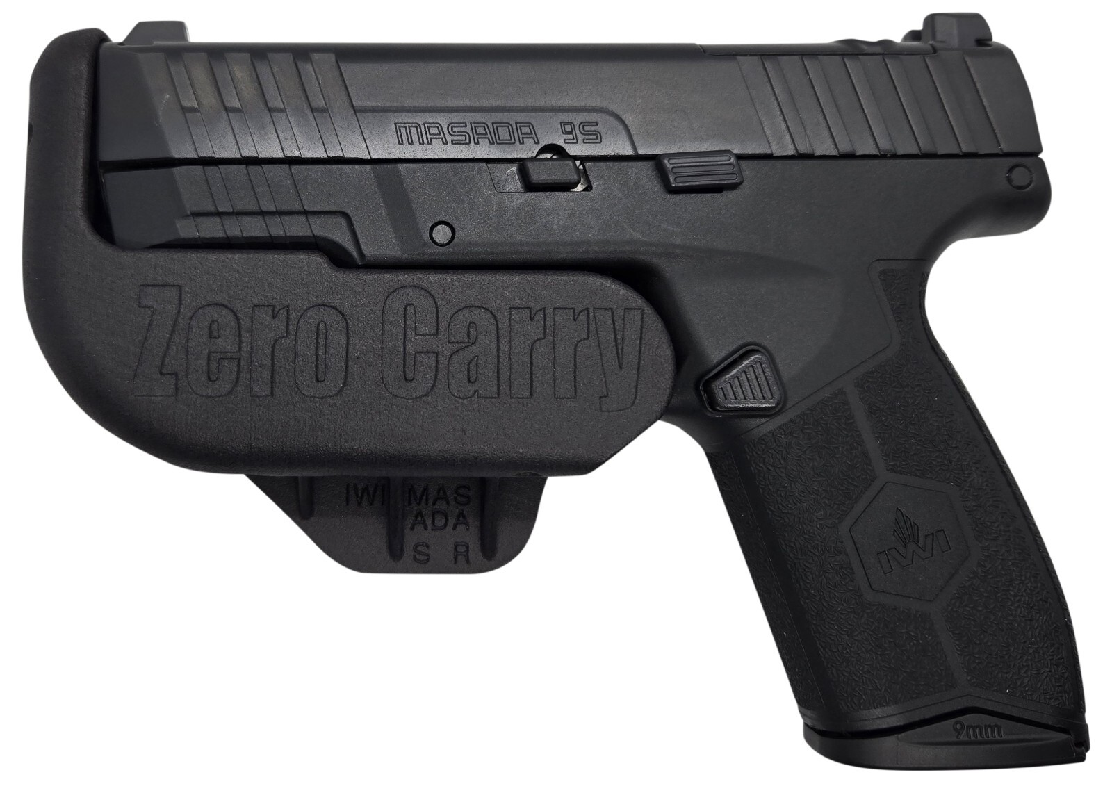 IWI MASADA 9S SLIM –  Zero Carry Elite In Waistband Holster for concealed carry