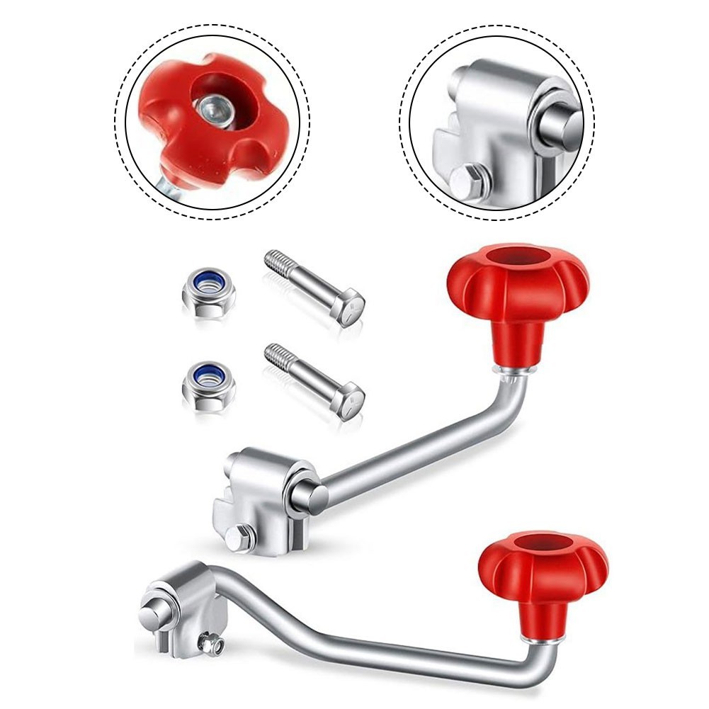 2 Pack Replacement Trailer Jack Handles with Hardware Fits Most Trailer Jacks