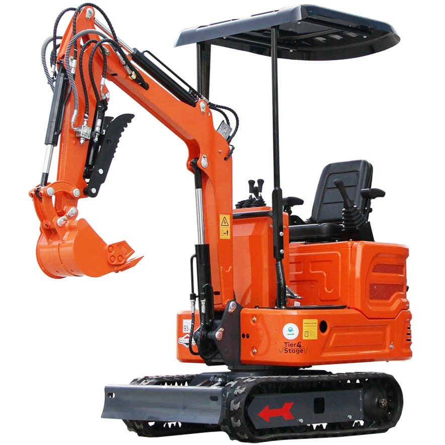 1 Ton B&S Gas Mini Excavator Pilot Tracked Crawler 13.5 HP With Hydraulic Thumb