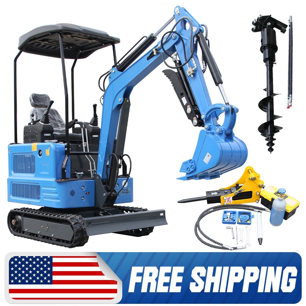 FREE SHIP 4000lbs 1.8Ton Mini Excavator KUBOTA Z482 Hydraulic Thumb Pilot Digger