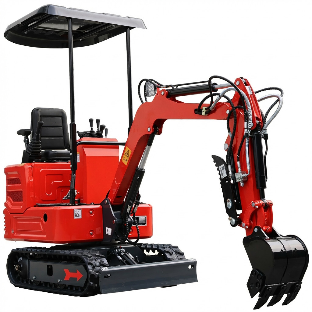FREE SHIP 1.4Ton Diesel Mini Excavator Kubota Crawler Hydraulic Thumb Digger USA