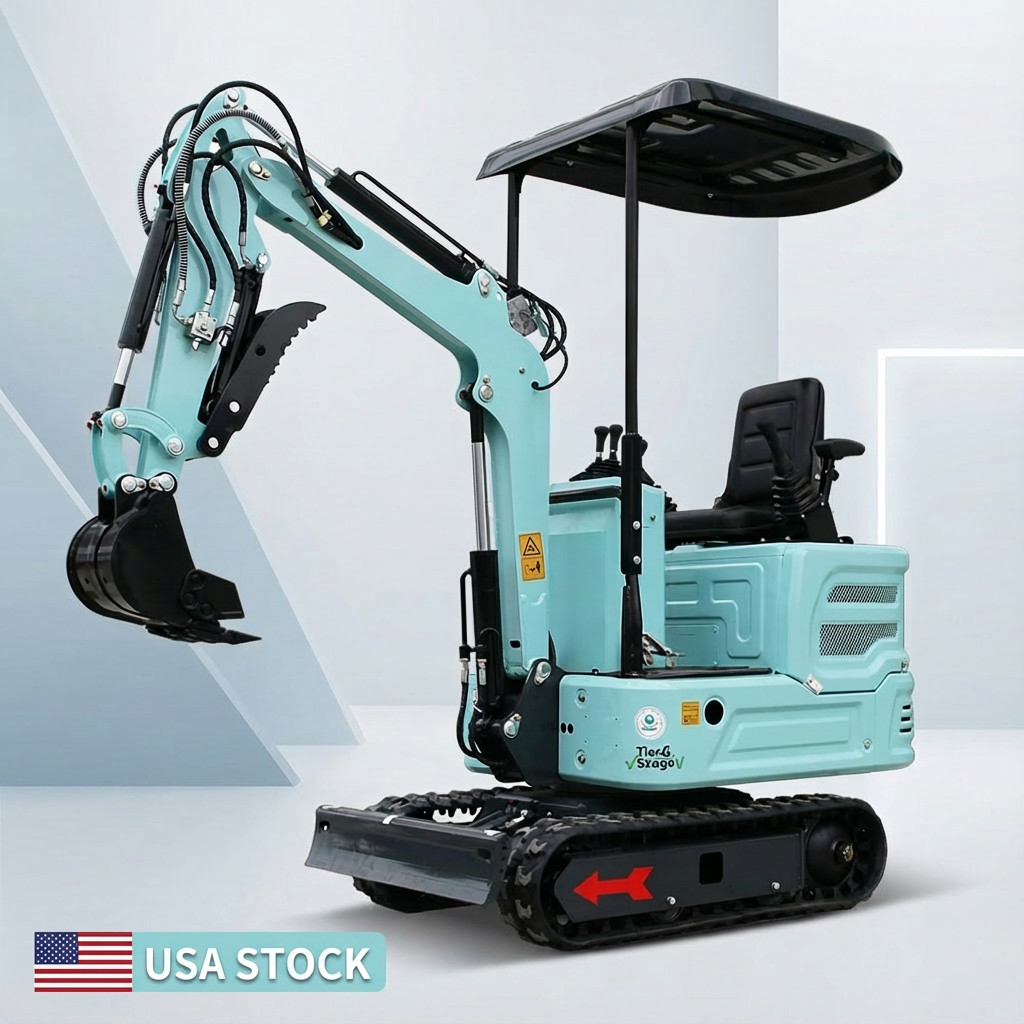 NEW 1.4 Ton Mini Excavator Kubota Engine Crawler Hydraulic Digger | Self-pickup