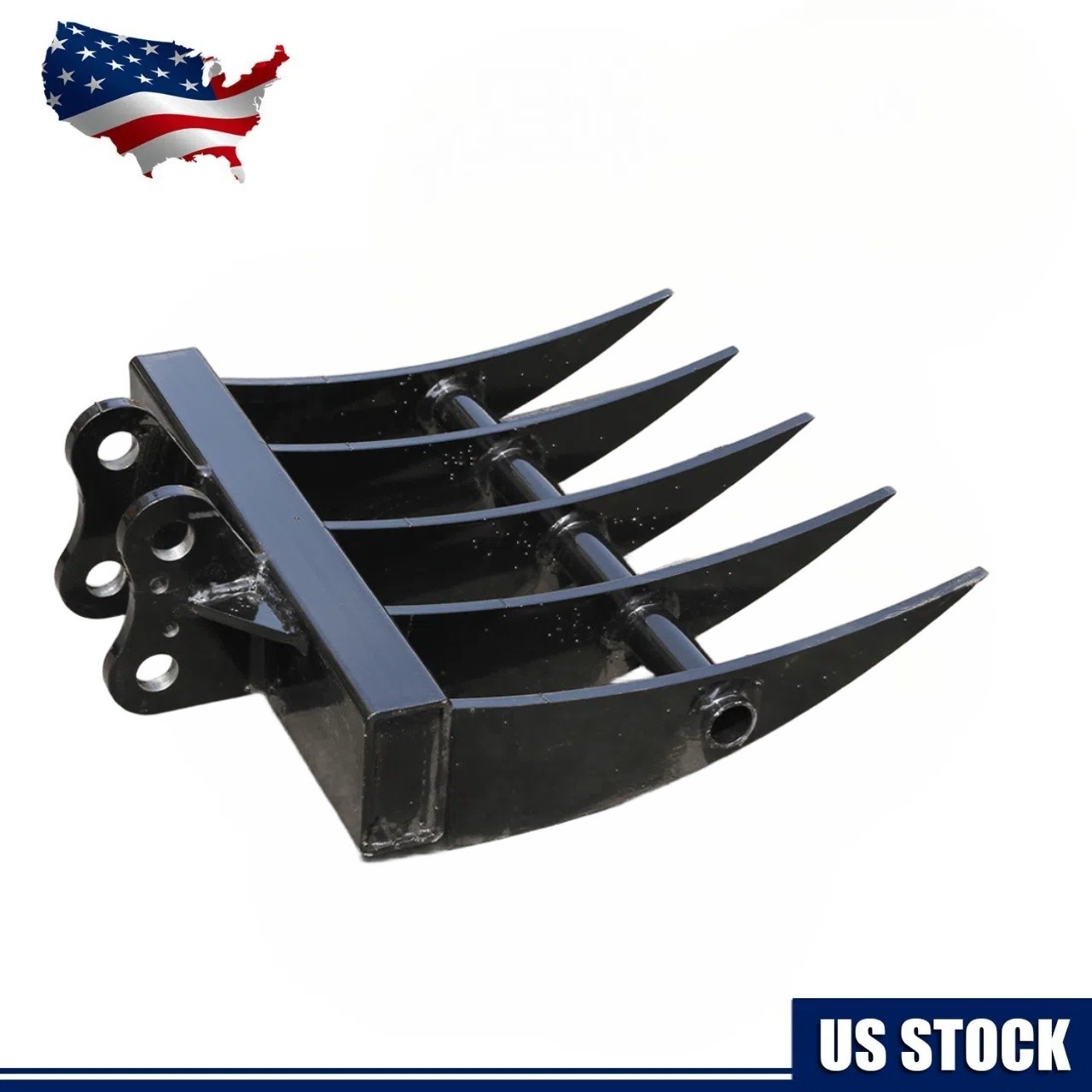 Mini Excavator 500mm Rake Attachment 5-tooth for 1-3 t Digger 2025 New For Sale