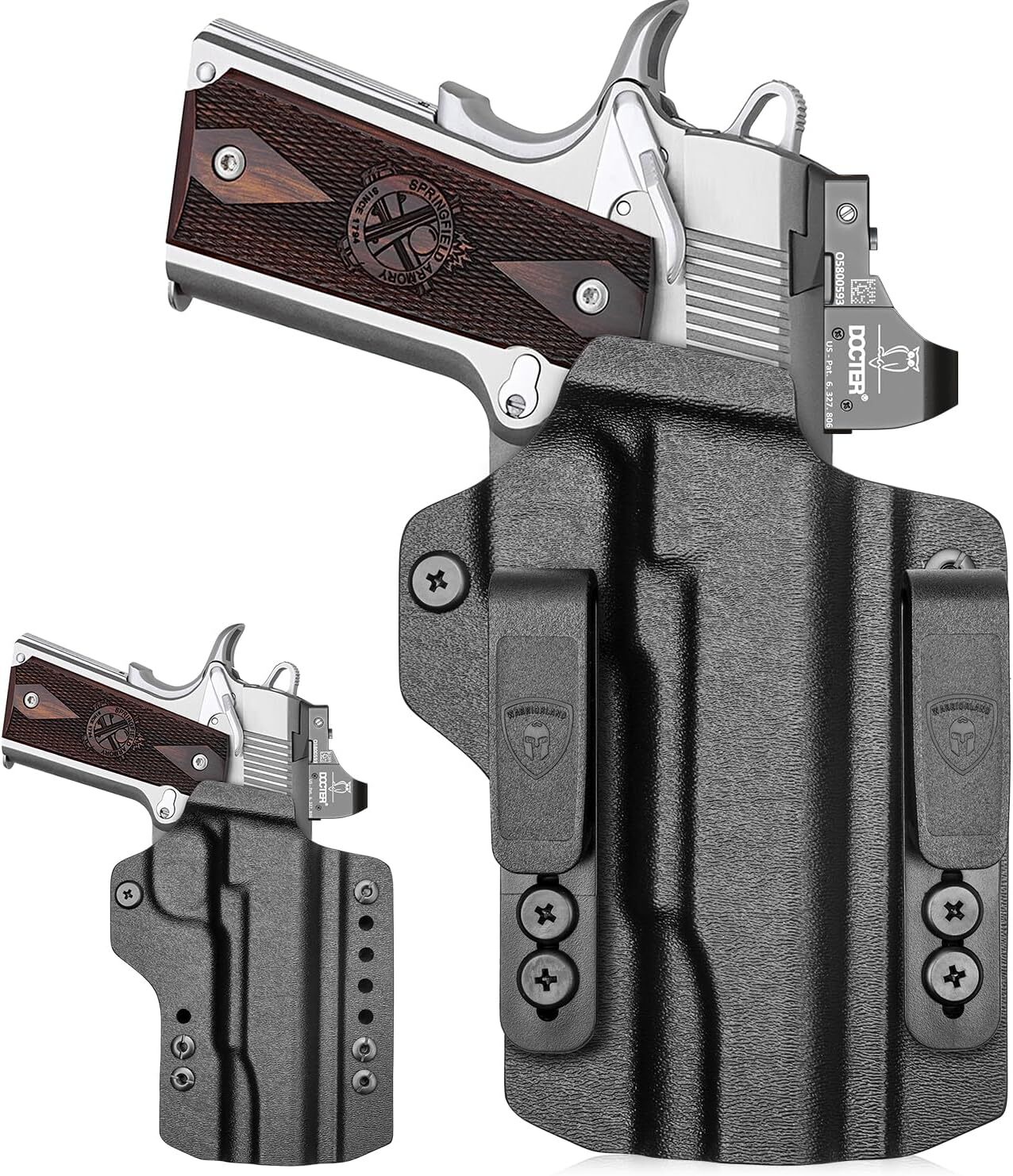 IWB&OWB Convertible Holster Optic Cut: 1911 5” No Rail,Colt/Elite Force/Kimber
