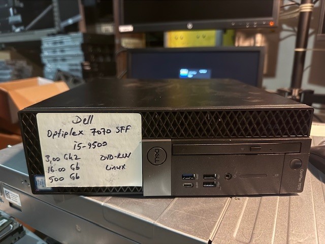 Dell OptiPlex 7070 SFF Intel I5 9500 3.0Ghz 16GB  500GB HDD  DVDRW Linux