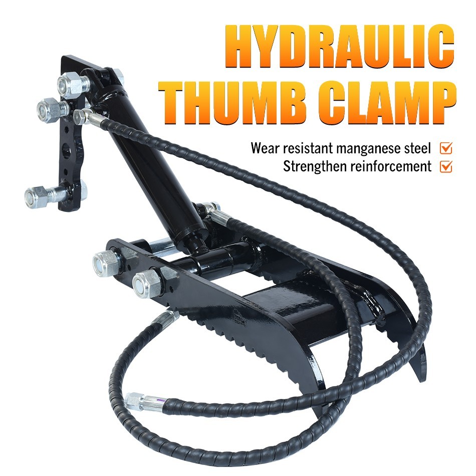 Hydraulic Thumb Clip Clamp Fit For 1-2T Mini Excavators Small Digger Attachments