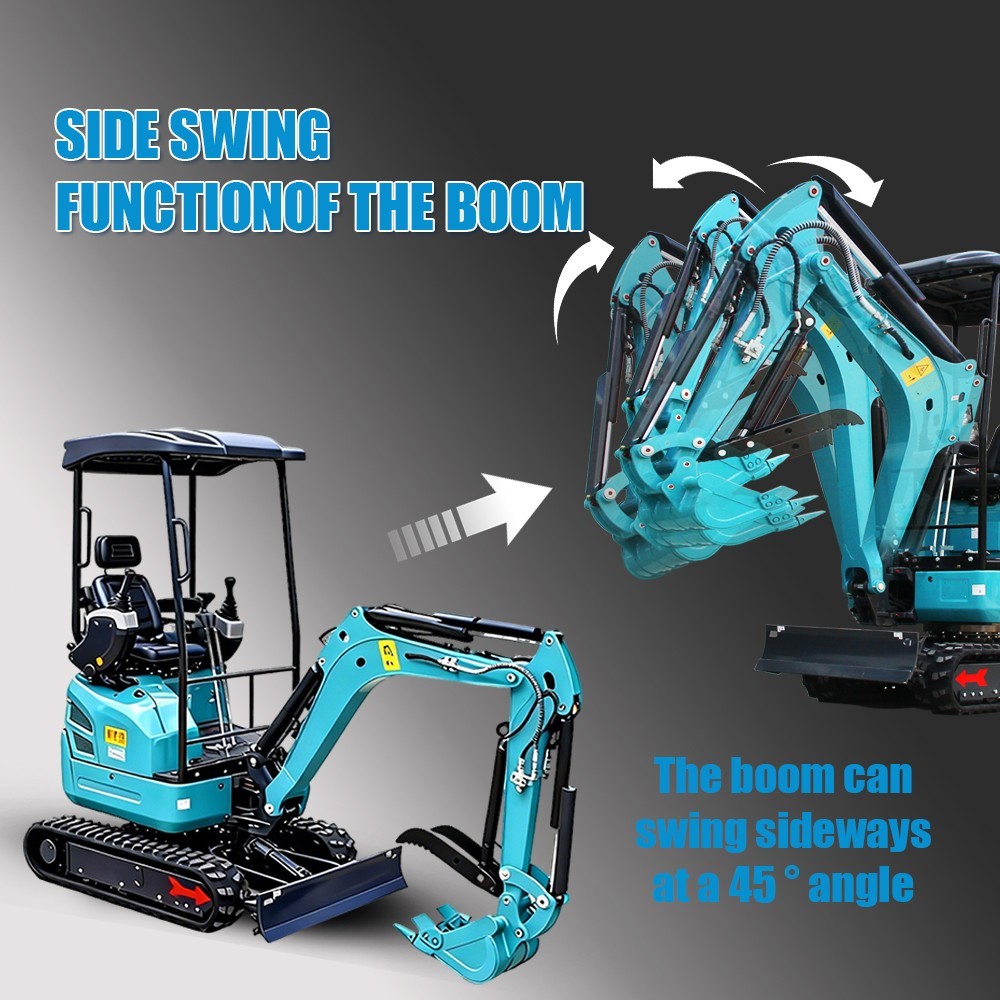 2.5Ton Mini Excavator KUBOTA D902 with Swing Boom & Retractable Tracks EPA,USA