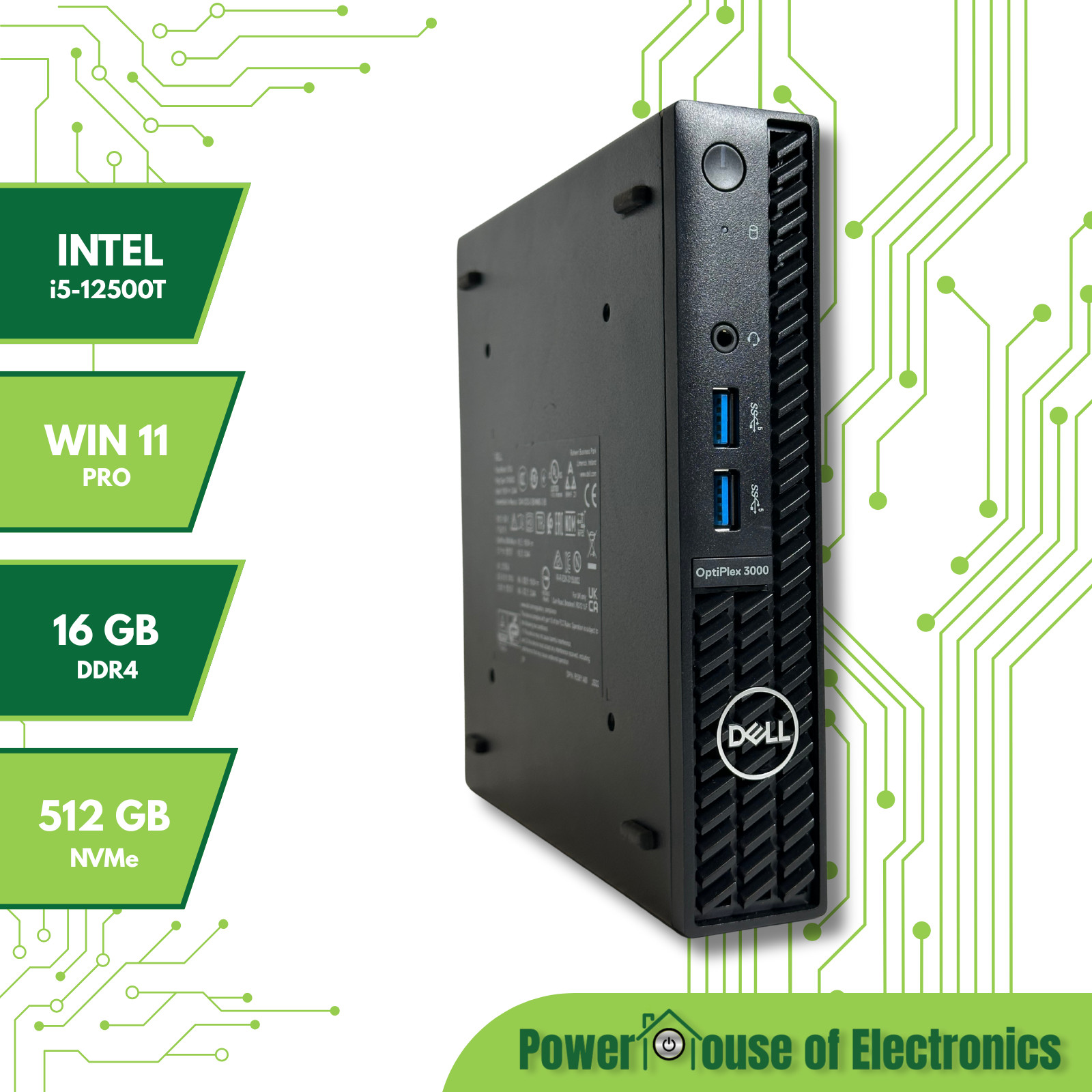 Dell Optiplex 3000 Micro | i5-12500T | 16GB DDR4 | 512GB NVMe | W11P