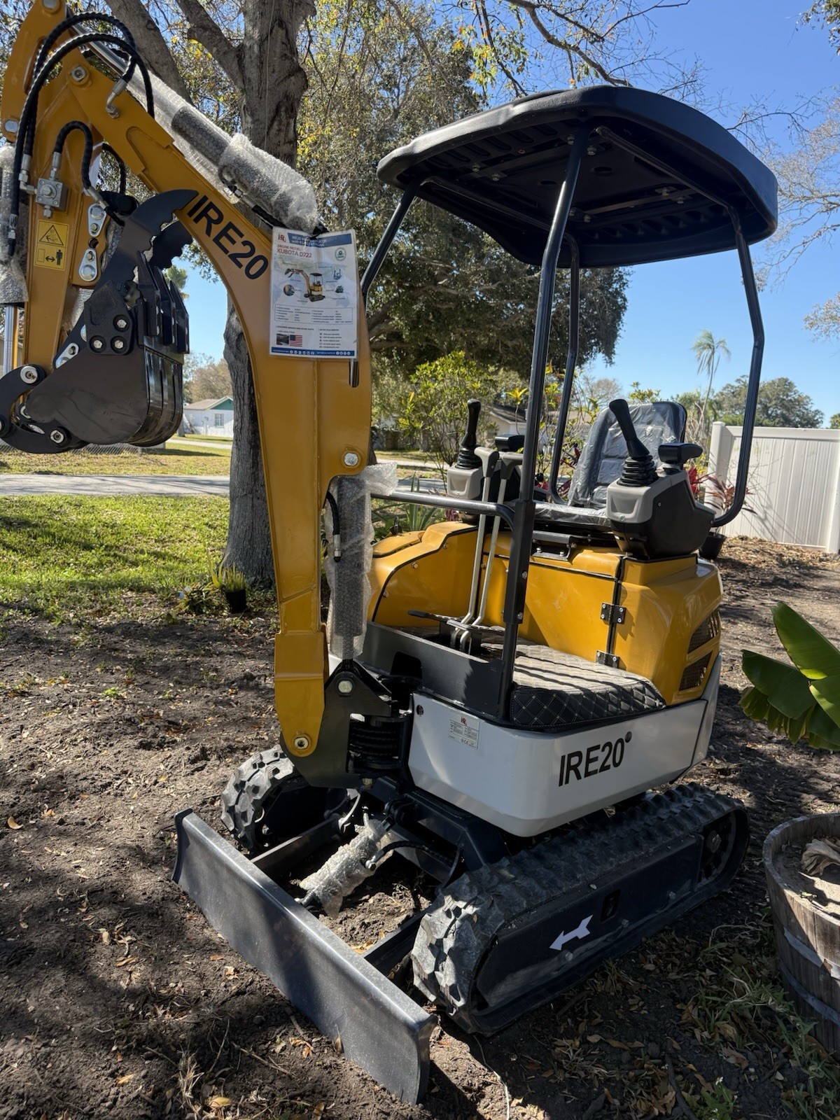 (UNUSED) IR IRE20 Mini Excavator Kubota Diesel *FREE SHIPPING* Swing Boom Pilot