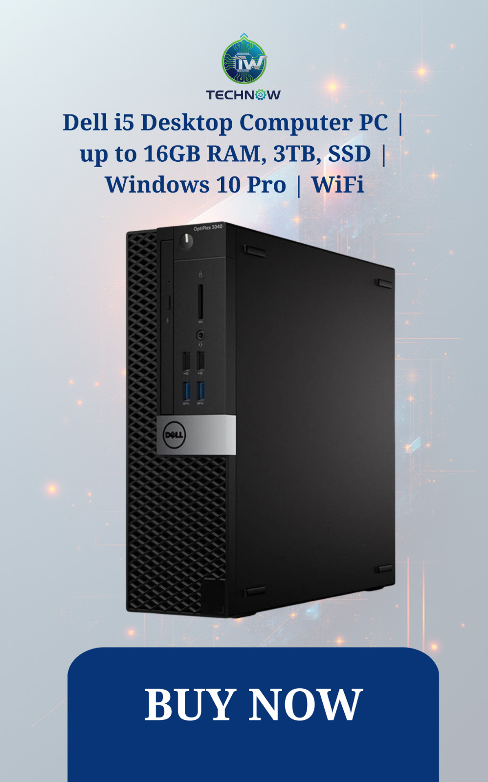 Dell i5 Desktop PC | up to 16GB RAM, 3TB HDD, SSD | Windows 11 Pro | WiFi