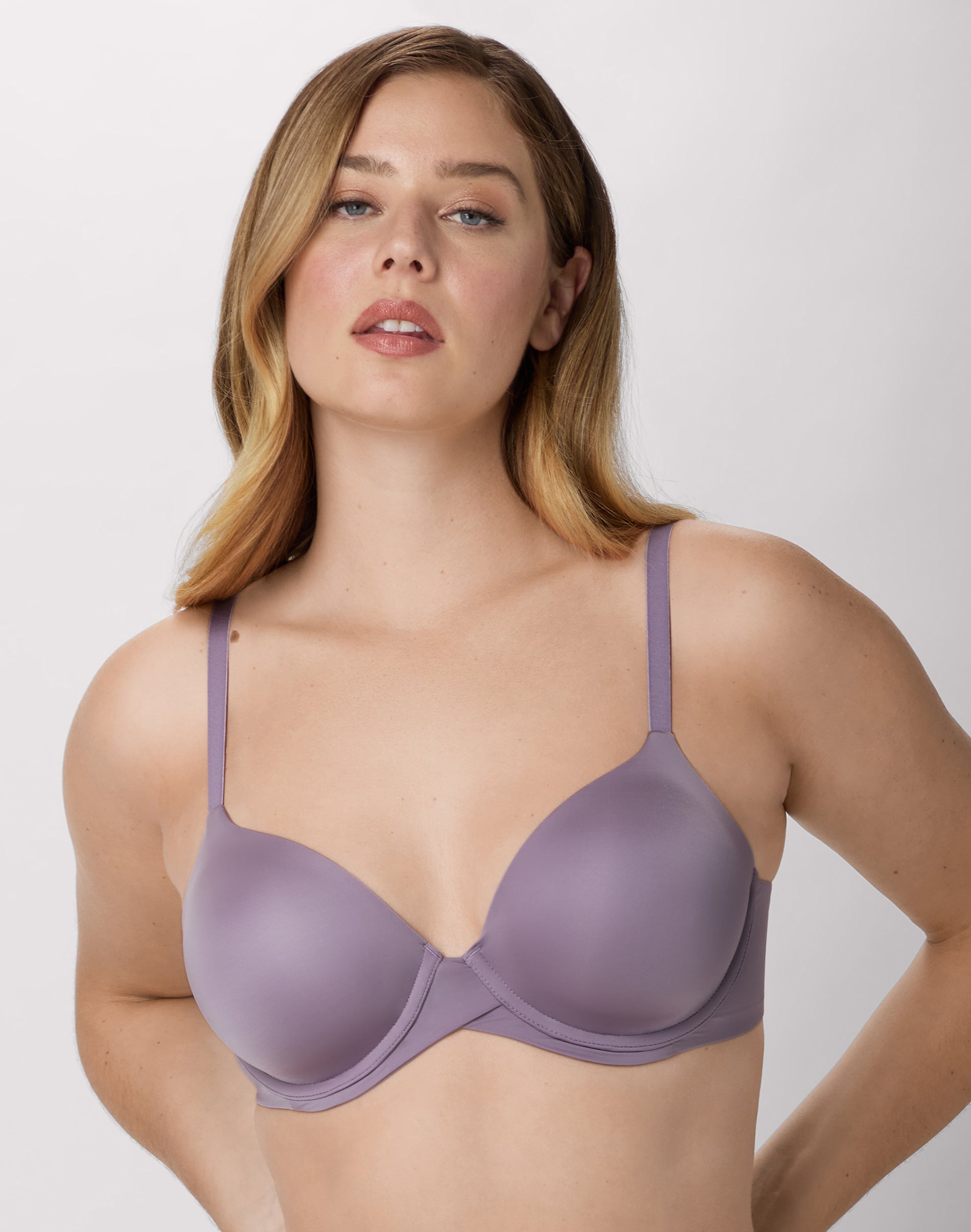 Maidenform One Fab Fit Everyday Modern Demi Underwire Bra Perfectly Purple 34A Women’s