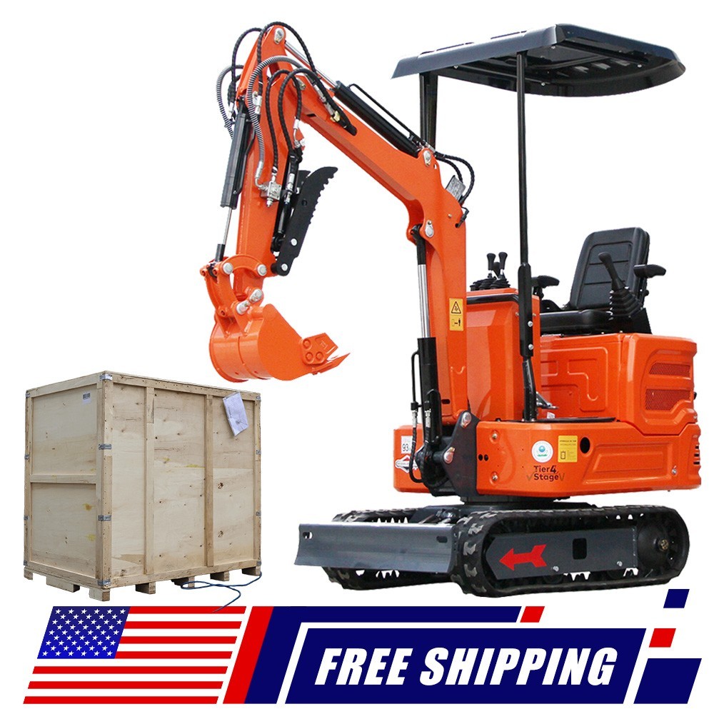 FREE SHIP B&S 1Ton Mini Excavators Crawler Tracked Hydraulic Digger 13.5HP Gas