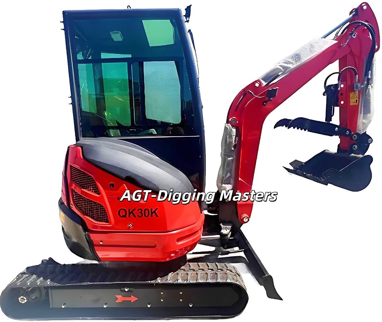 AGT PILOT SYSTEM QK30K Excavator Kubota D1105 Diesel Engine Hydraulic Thumb Cab
