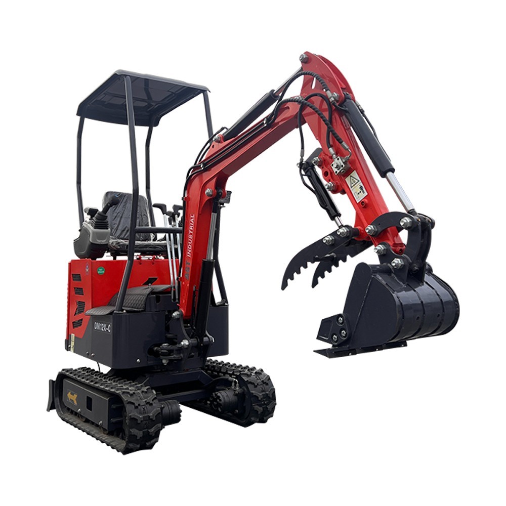 1.1 Ton Upgraded Mini Excavator w/ Pilot Control & Swing Boom & Hydraulic Thumb