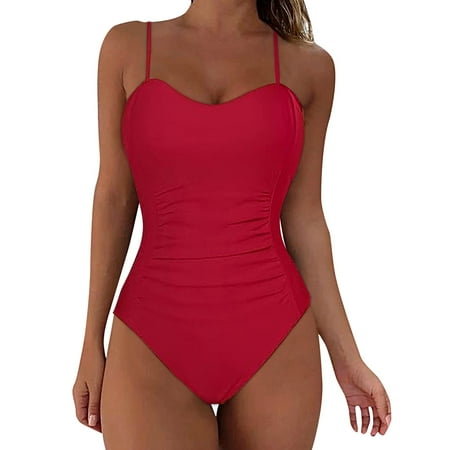 New Swimsuit Strapless Suspender Backless Sexy European And American Bikini High Waisted Oversized Swimsuit For Women Tummy Control Swimsuits For Women Sexy Swimsuits